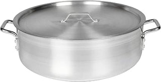 Thunder Group 35 Quart Aluminum Braiser with Lid