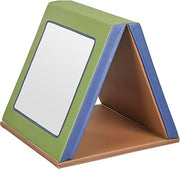 ECR4Kids SoftZone Double-Sided Folding Floor Mirror, Daycare Essentials, Earthtone