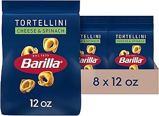 Barilla Cheese & Spinach Tortellini Pasta, Pantry Friendly Pasta,12oz (8PK)