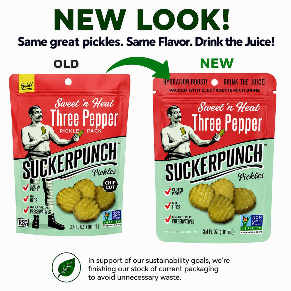 Pickles in a Pouch by SUCKERPUNCH – 3.4 Ounce (Pack of 12), Pack of 12