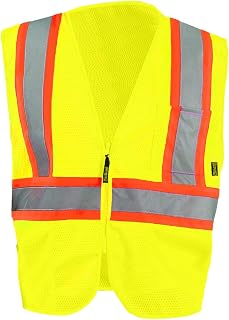 OccuNomix Hi-Vis Safety Vest, Ventilated Mesh, Class 2, Yellow, 2X