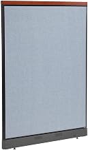 Global Industrial 48-1/4"W x 65-1/2"H Deluxe Office Partition Panel with Pass Thru Cable, Blue