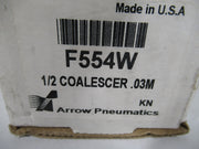 New Coalescing Filter 1/2" 37 CFM by Arrow Pneumatics – Zinc, Black, Model F554W