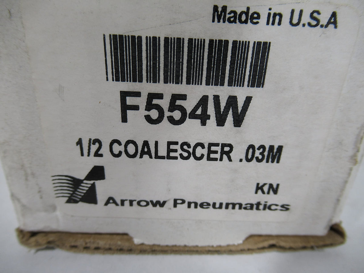 New Coalescing Filter 1/2" 37 CFM by Arrow Pneumatics – Zinc, Black, Model F554W