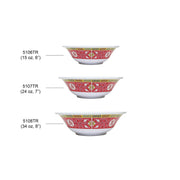Longevity melamine dinnerware collection 34 oz by Thunder Group – 34.0 ounces, Melamine, White Red Yellow, Model 5108TR