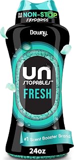 Downy Unstopables in Wash Scent Booster Beads, Fresh Scent, 24 oz, White, Laundry Beads for Odor Protection, Scent Booster Beads, Laundry Scent Boosters