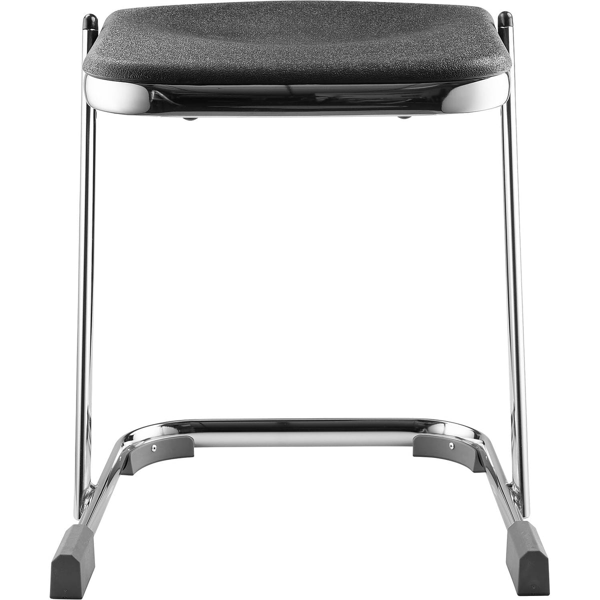 NPS 18" Elephant Z-Stool with Backrest by National Public Seating – unspecified, Steel, Black, Model 6618B