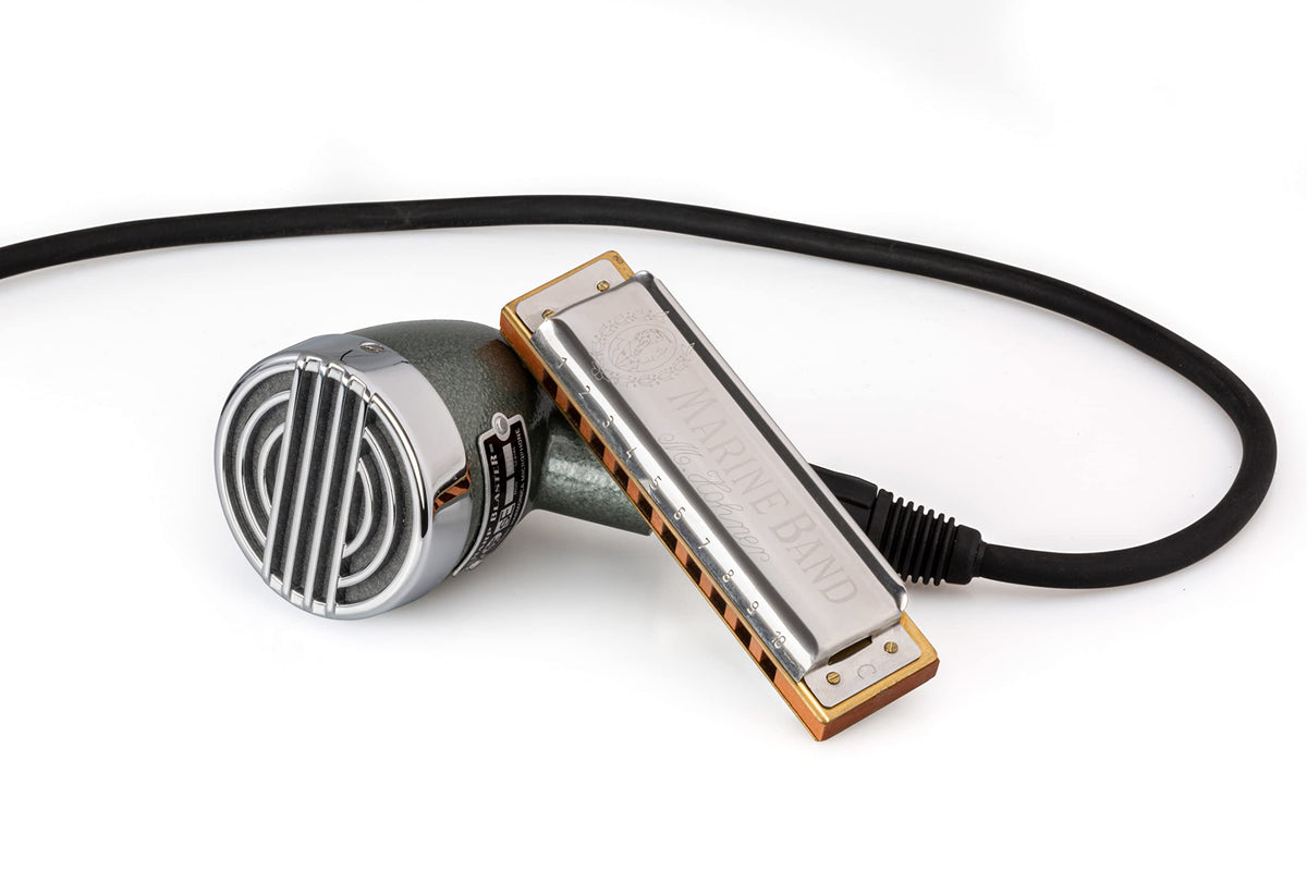 Harmonica Instrument Dynamic Microphone () by Hohner – Stainless Steel, Green, Model MZ20201