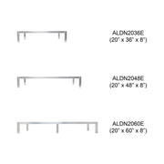 Aluminum dunnage rack by Thunder Group – 20" X 60" X 8", 1800 lbs Capacity, Aluminum, Silver, Model ALDN2060E