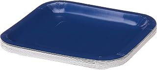Creative Converting Touch of Color 18 Count Square Paper Lunch Plates, Navy