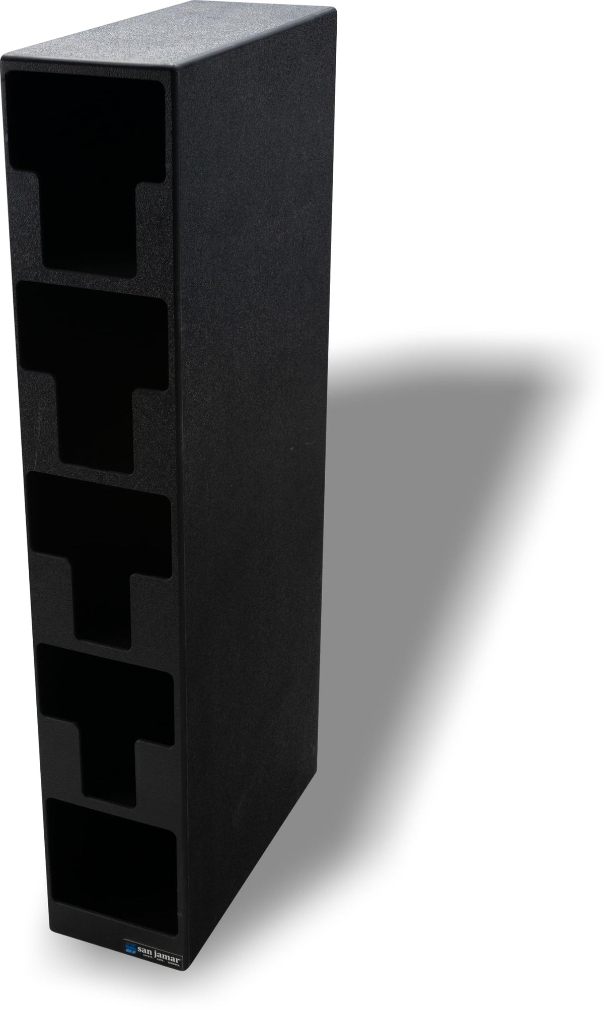 Lid and Straw Tower with 4 Lid Compartments and 1 Straw Compartment for Restaurants by San Jamar – 20 Inches, Polystyrene, Straw, Model L2204