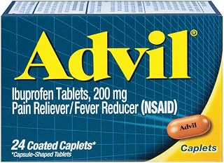 Advil Ibuprofen Pain Reliever Fever Reducer Coated Tablets 24 ct (Pack of 6)