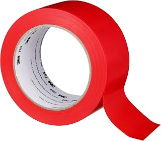 3M General Purpose Vinyl Tape 764, Red, 2 in x 36 yd, 5 mil, 1 Roll | Light Traffic Floor Marking Tape, Social Distancing, Color Coding, Safety, Bundling