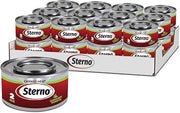 Sterno Canned Heat Ethanol Gel Fuel, 2-Hour Burn, 24 Pack | Smart can indicator changes color when too hot to handle, UL 2997 validated, indoor/outdoor