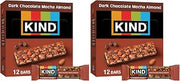 KIND Bars, Dark Chocolate Mocha Almond, Healthy Snacks, Gluten Free, Low Sugar, 5g Protein, 12 Count (Pack of 2)