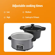 4-Quart Digital Slow Cooker with Locking Lid by Toastmaster – 4 Quarts, Glass, Graphite, Model TM-404SCGT