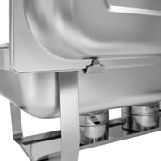8 qt Silver Full-size Chafer with Folding Stand Chafer by Winco – 8 Quart (Full Size), 8.0 quarts, Stainless Steel, Silver, Model C-4080