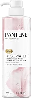 Pantene Shampoo, Sulfate, Paraben and Dye Free, Pro-V Blends, Soothing Rose Water, 17.9 fl oz