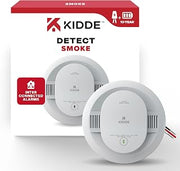 Kidde Smoke Detector, Hardwired & 10-Year Battery Backup, 20SA10, 1 Pack | Wired Interconnect, No Battery Replacement or Low Battery Chirps, LED Status Lights, Ideal for Homes & Apartments