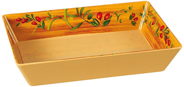 Olive Rectangular Deep Plate by Yanco – Large, Melamine, Pack of 12, Model OL-614