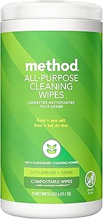 Method Lime & Sea Salt All Purpose Cleaning Wipes, 70 CT