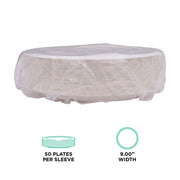 Compostable Vanguard 9" Paper Plates by ECO PRODUCTS – 9", molded fiber, White, Pack of 500, Model EP-P013NFA