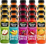 Minute Maid Juice-To-Go 12oz Bottles Variety 20 Pack – 100% Juice & Fruit Blends (Orange, Apple, Tropical, Cranberry Apple Raspberry, Cranberry Grape) – Bulk On-the-Go Drinks, Multi-Pack Assortment