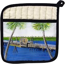 Betsy Drake PT170 Sunset Beach NC Bridge Pot Holder