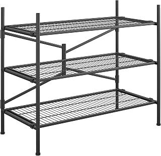 Cosco Instant Storage Shelving Unit, 3 Shelves, 42 3/4 x 20 3/4 x 35 3/4, Black