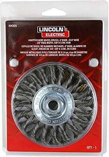 Lincoln Electric KH305 Knotted Wire Wheel Brush, 20000 rpm, 4" Diameter x 1/2" Face Width, 5/8" x 11 UNC Arbor (Pack of 1)