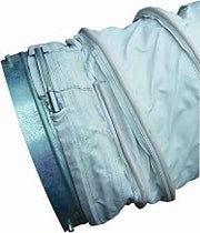 Heat Wagon WD1225 Canvas Heater Duct, 12" Diameter x 25' Length, For Oil Indirect Fired Heater, White