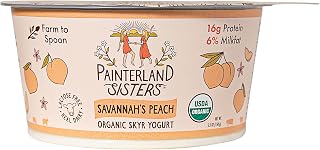 Painterland Sisters, Yogurt Skyr Savannahs Peach Organic, 5.3 Ounce