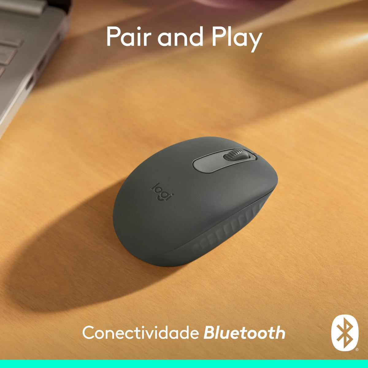 M196 Mouse by Logitech – 3.9" x 2.4" x 1.5", Recycled Plastic, Graphite, Model 910-007456