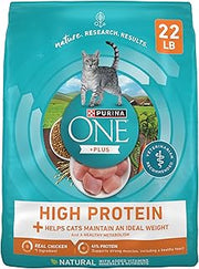 Purina ONE Healthy Weight Dry Cat Food, High Protein, 22 lb Bag