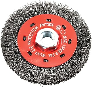 Forney 72788 Coarse Crimped Wire Wheel Brush, 4" with 5/8"-11 Arbor