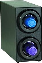 STL-S-2BT Countertop Cup Dispensing Cabinet, (2) STL-2F, 8 oz. to 44 oz. Cups, Black Polystyrene, 16-1/4" H x 8" W x 23" D