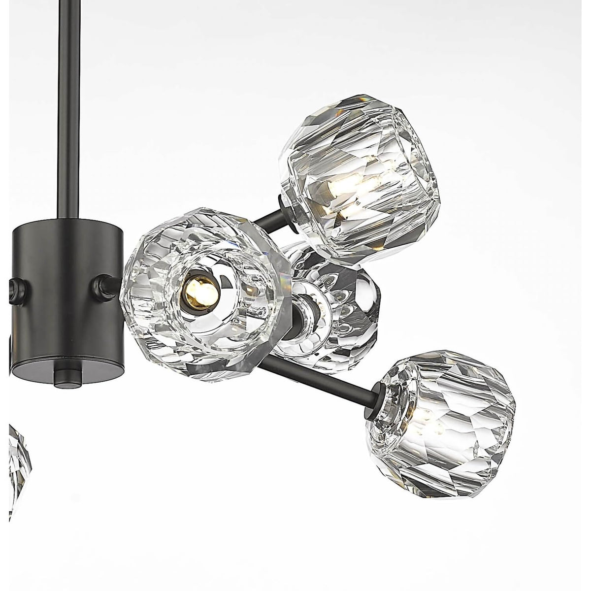 8-Light Black Iron Chandelier with Crystal Shades - Lighting - Black by Design Living – Black, Model YS91C26B