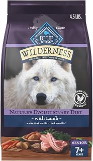 Blue Buffalo Wilderness Lamb & Wholesome Grains Senior Dry Dog Food, 4.5 lb