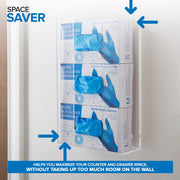Stock Your Home Triple Stack / 1 Count / Clear Lab Supply Dispensers