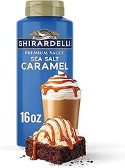 Chocolate GHIRARDELLI Premium Sea Salt Caramel Sauce, 16 Oz (6 Bottles)