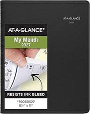 AT-A-GLANCE 2027 Planner, Monthly, 8.25" x 11", QuickNotes, Black (76060527)