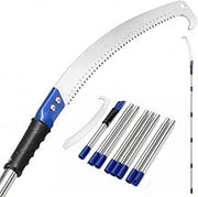 10-foot manual tall pruning saw, a 2-in-1 hand saw, lightweight and telescopic, equipped with sharp manganese steel blades and teeth, perfect for pruning palm trees, oak trees and garden branches.