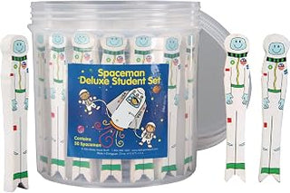 Really Good Stuff Spaceman Writing Spacers, Set of 30, Ages 4+, PreK+ | Reusable Storage Container, Student Learning Tool for Finger Spacing, Preschool and Kindergarten