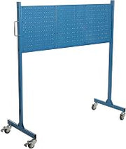 Global Industrial Mobile Steel Pegboard Panel Rack, Blue, 60" W
