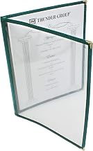 Thunder Group PLMENU-2GR Menu Cover, 8-1/2" x 11", Double-fold, Flexible, Plastic Laminate, Green, Pack of 10
