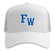 Federal Way Eagles Trucker Hat with Adjustable Mesh Back by Federal Way High School, Federal Way, WA 98003 – Polyester, White