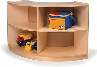 Birch Laminate Curved Storage, Back Curve In