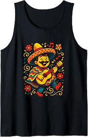 Dabbing Mexican Poncho - Cinco de Mayo Fiesta Art Tank Top