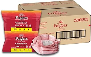 Folgers Classic Roast Medium Roast Ground Coffee, 40-1.05 Ounce Filter Packs