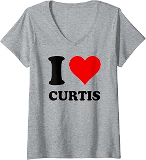 Womens I Love Curtis V-Neck T-Shirt